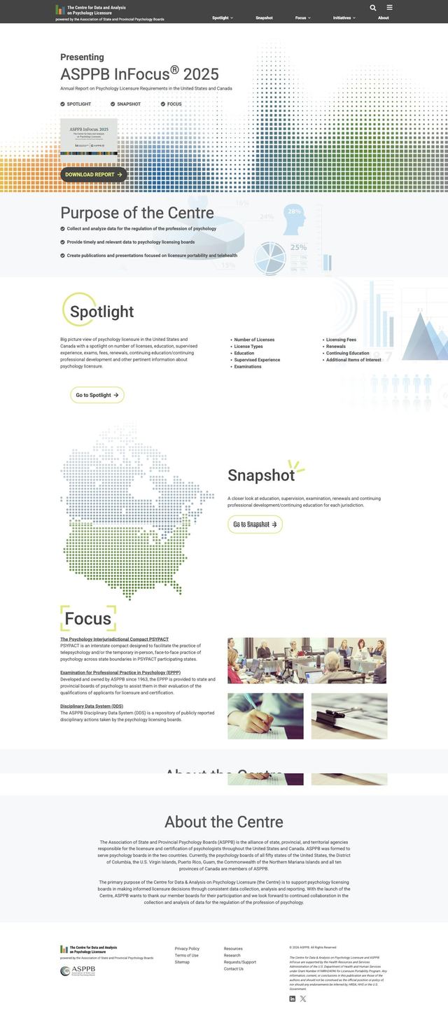 ASPPB The Centre website screenshot