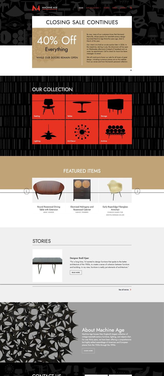 Machine Age website screenshot